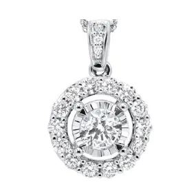 14KT WHITE GOLD DIAMOND (1CTW) PENDANT