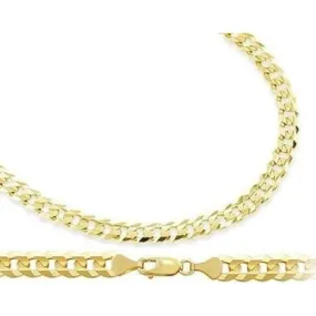 Curb 5mm 18k gold plated chain