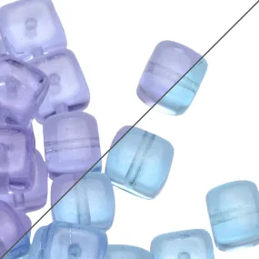 Czech Glass Beads, Cube 6mm, Alexandrite (1 Ounce)