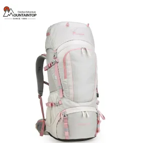 Sac à dos randonnée avec housse de pluie & H2O pour femme 1,93kg MOUNTAINTOP - M6508 60L