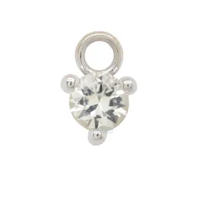 Sin Fin Charm in Gold with Gemstones
